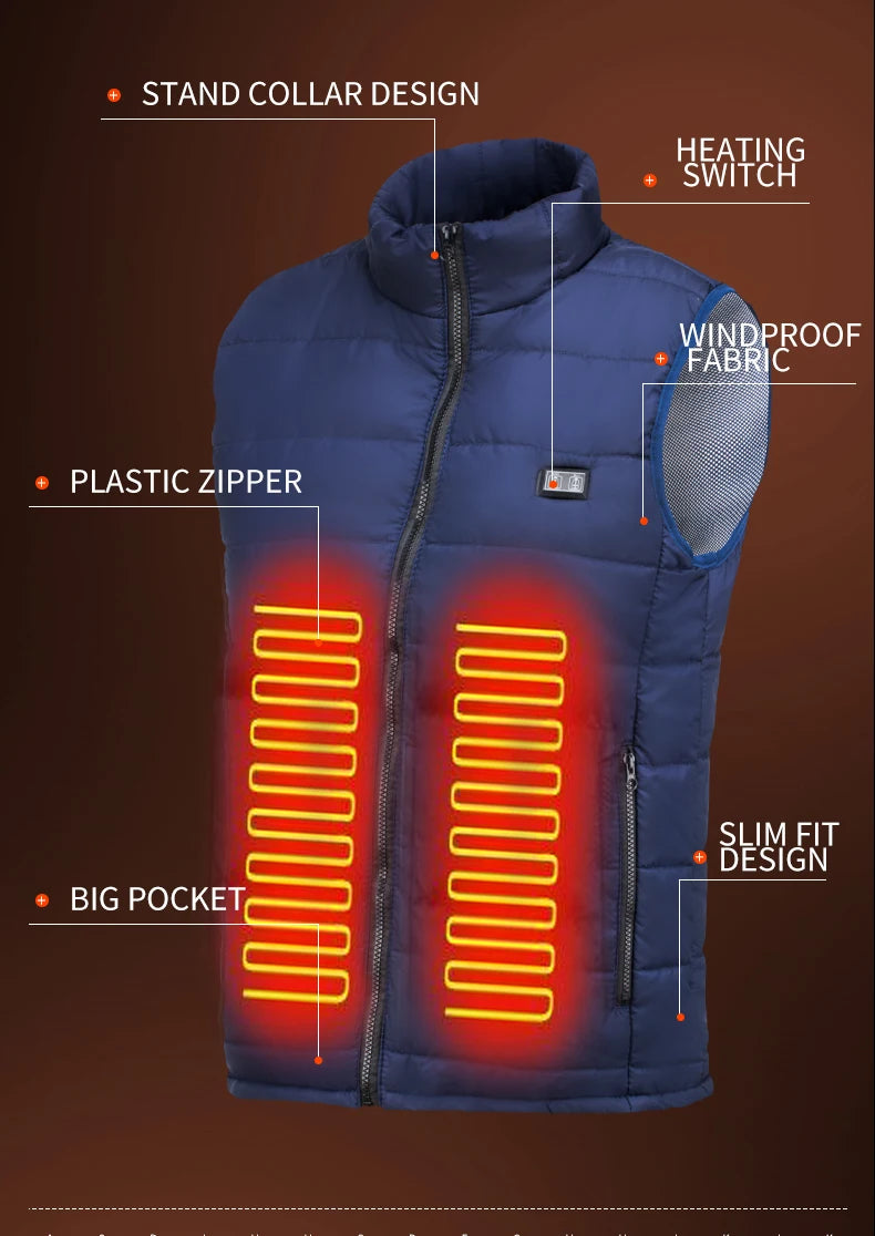 Heated Vest Zones Electric Heated Jackets