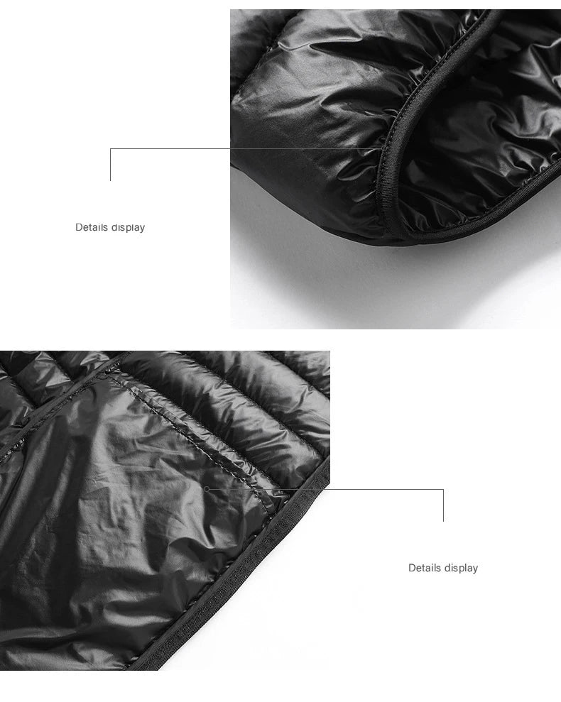 Mens  Portable Ultra Light Thin  White Duck Down Jackets